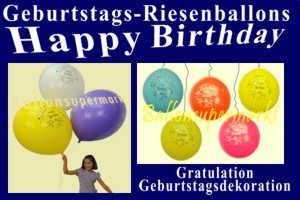Riesenluftballons zum Geburtstag